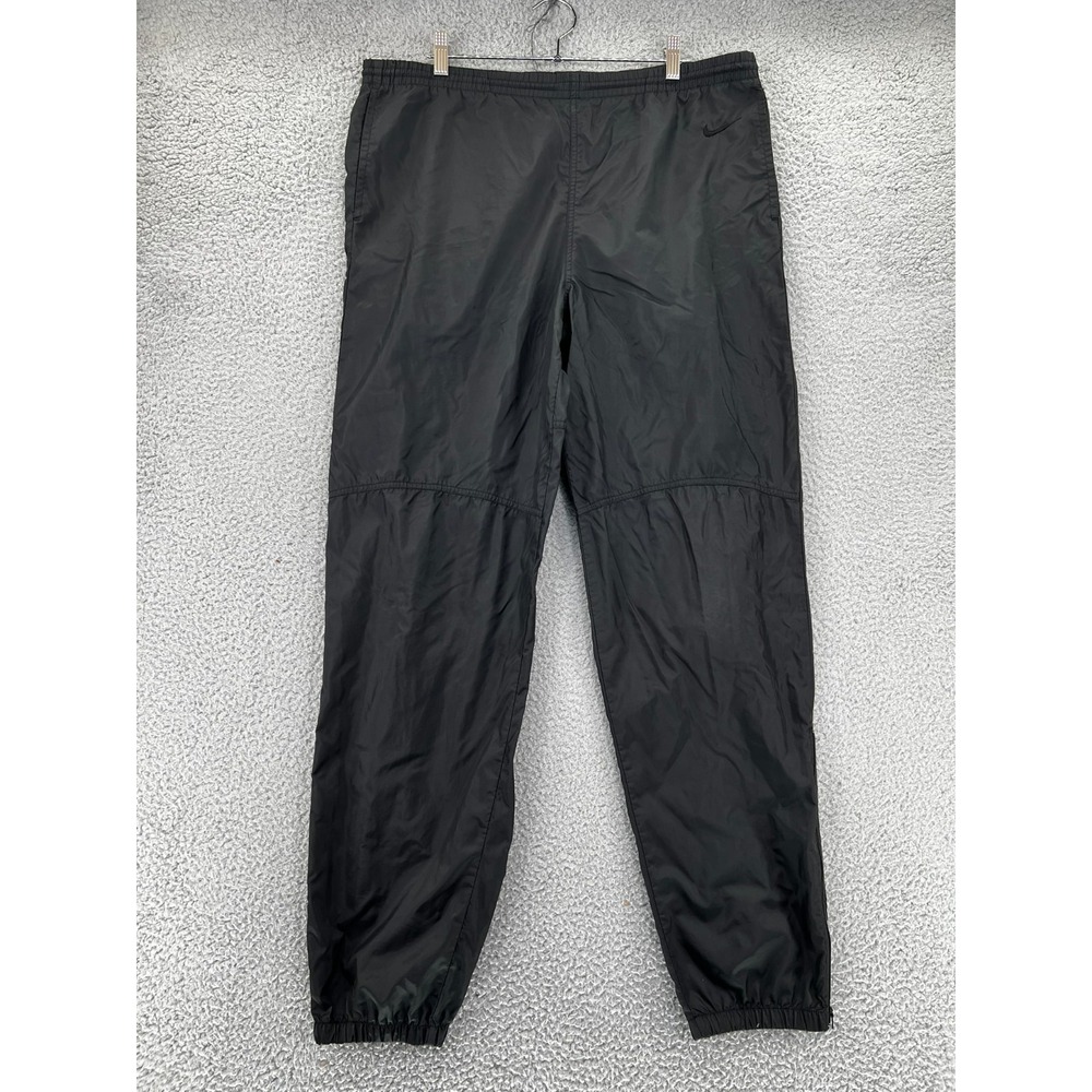 Vintage 90s Nike Windbreaker Track Joggers Pants Size Large Black Nylon